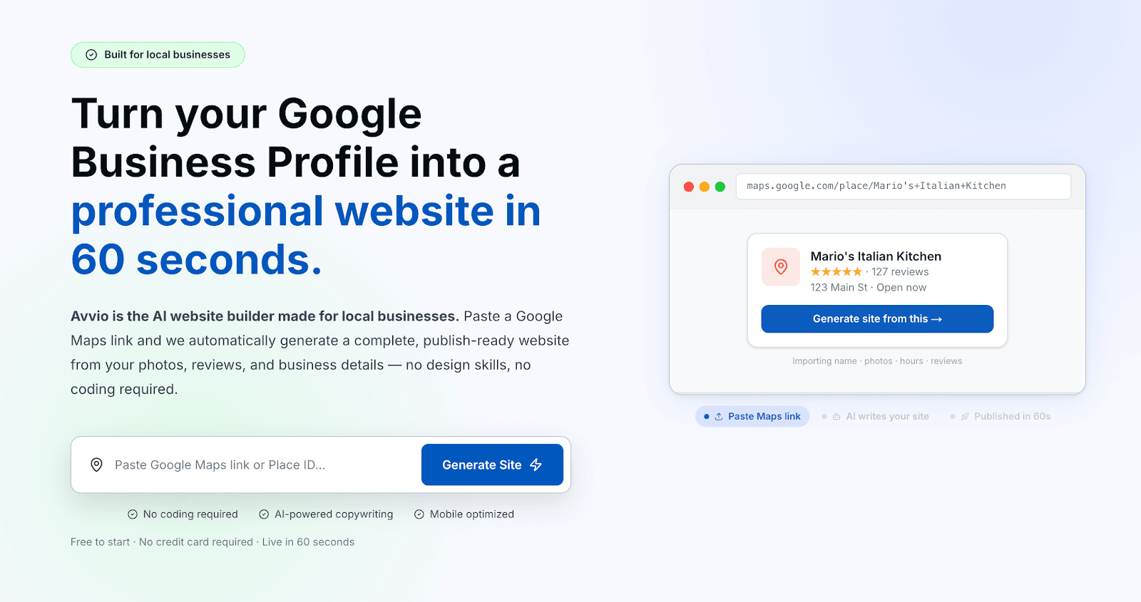 Avvio Website Builder
